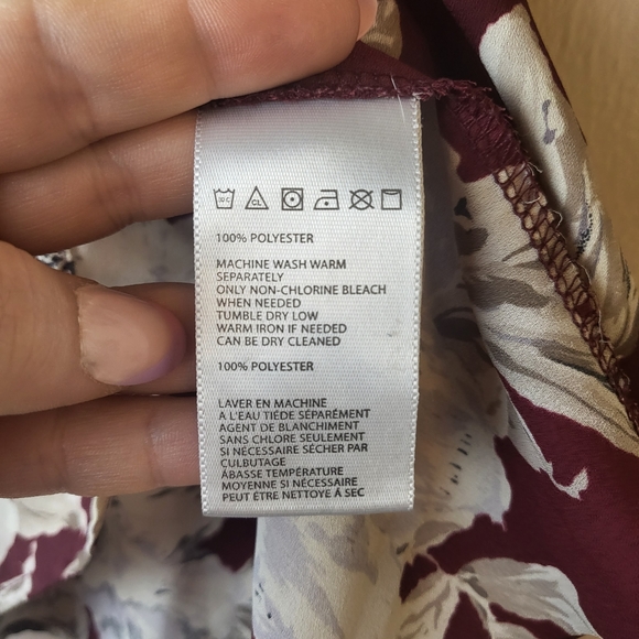 UO Kimchi Blue Deep Red Floral Babydoll Blouse - Picture 4 of 7